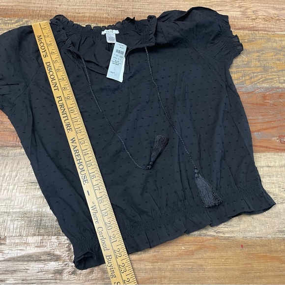 NWT Cache Swiss Dot women’s shirt Blouse in Black Size L 100% cotton - Picture 8 of 11